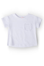 White Ruffle Pocket Tee