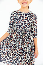 Wild One 3/4 Sleeve Pocket Twirl Dress
