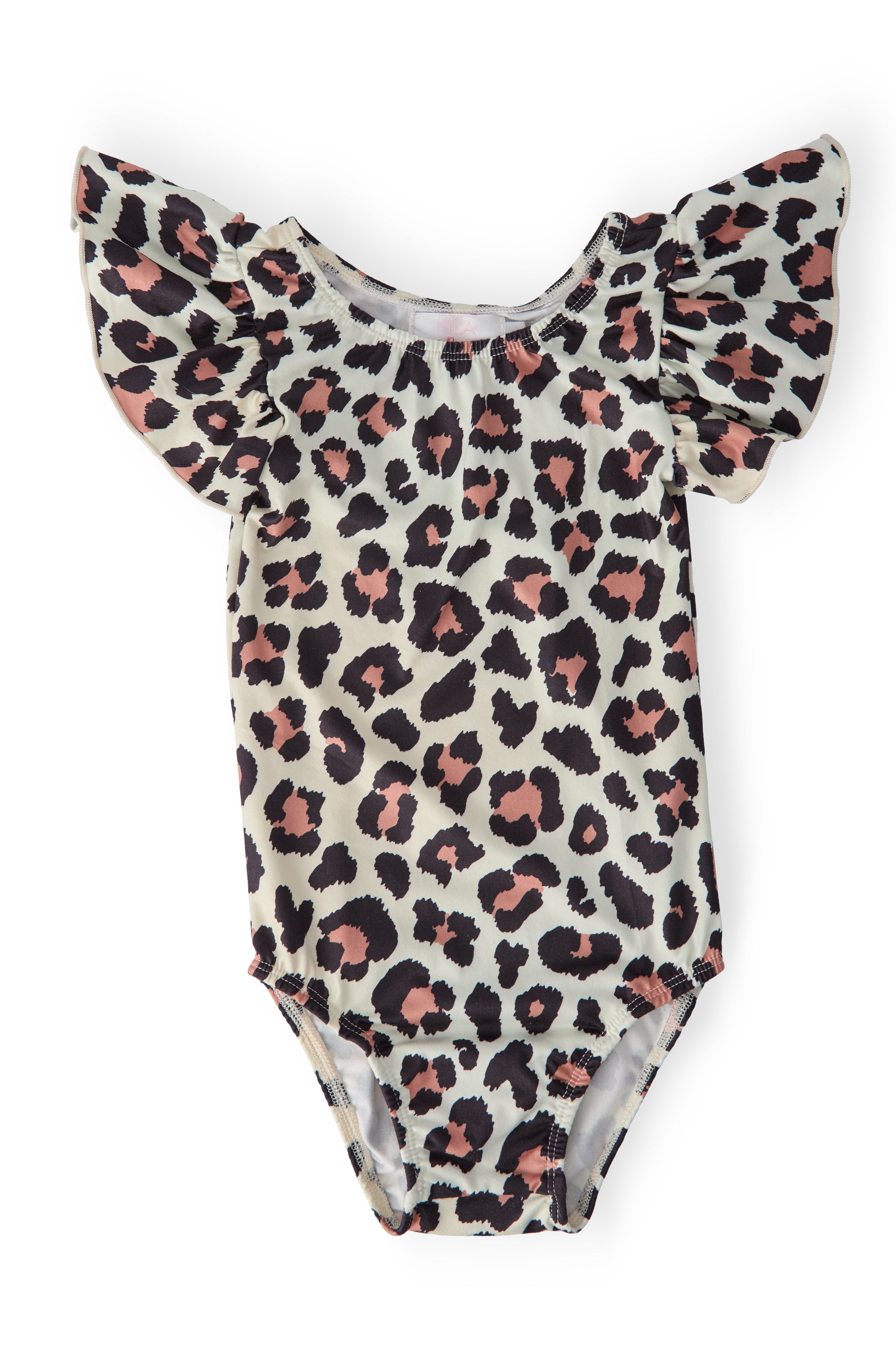 Wild One Short Sleeve Flutter Sleeve Leotard