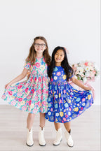 Wildflower Wishes Short Sleeve Pocket Twirl Dress