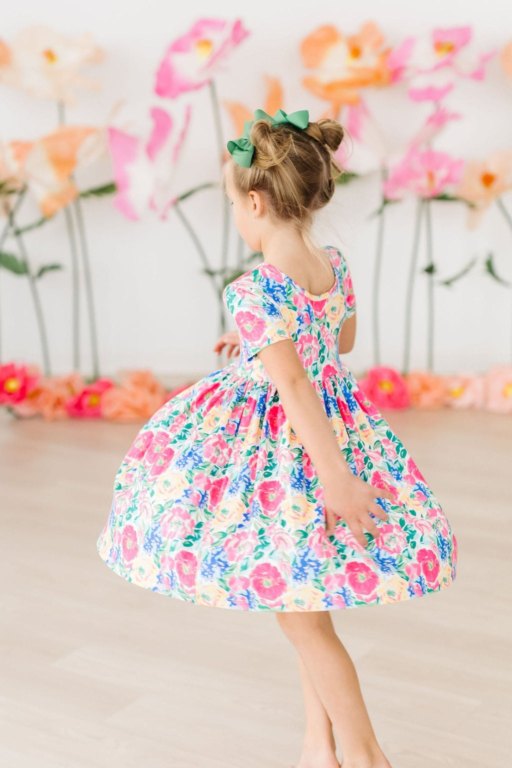 Wildflower Wishes Short Sleeve Pocket Twirl Dress