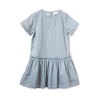 Girls Sky Blue Block Willow Dress