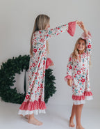 Women's Christmas Flower Lounge Gown