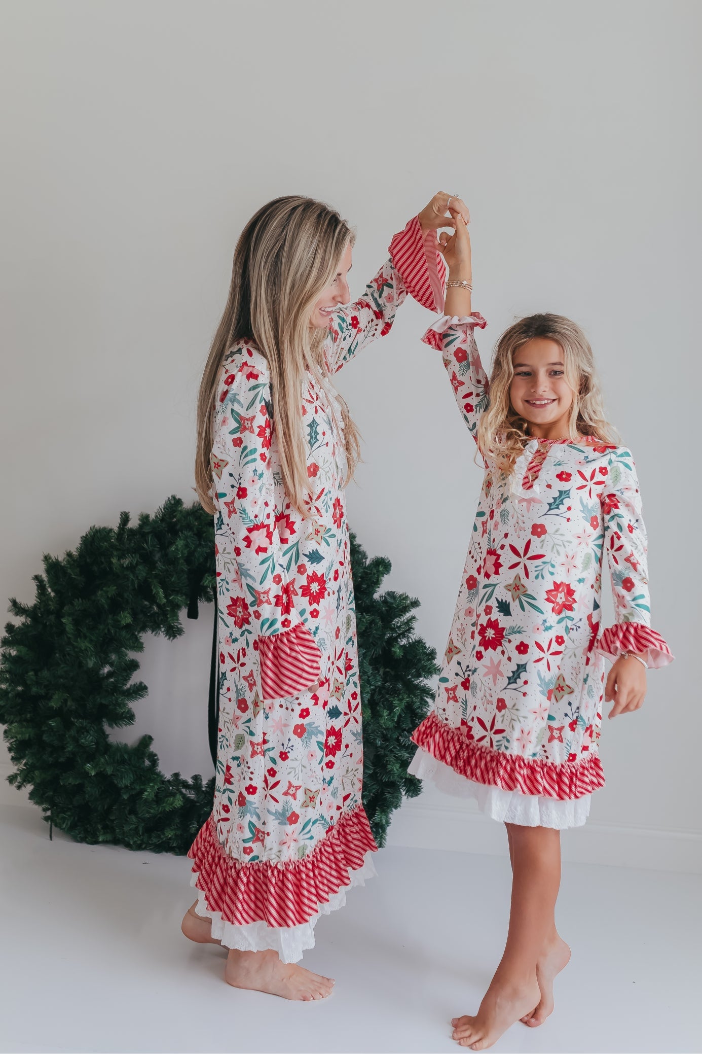 Women's Christmas Flower Lounge Gown