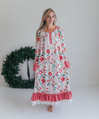 Women's Christmas Flower Lounge Gown