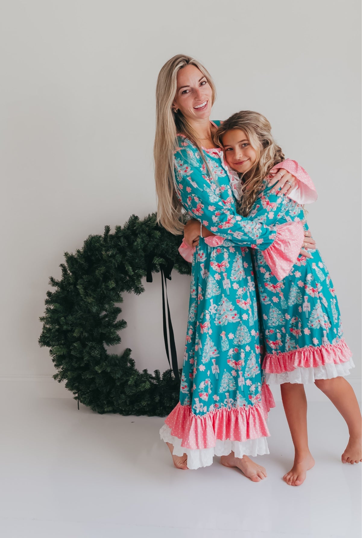 Pink Teal Nutcracker Lounge Gown