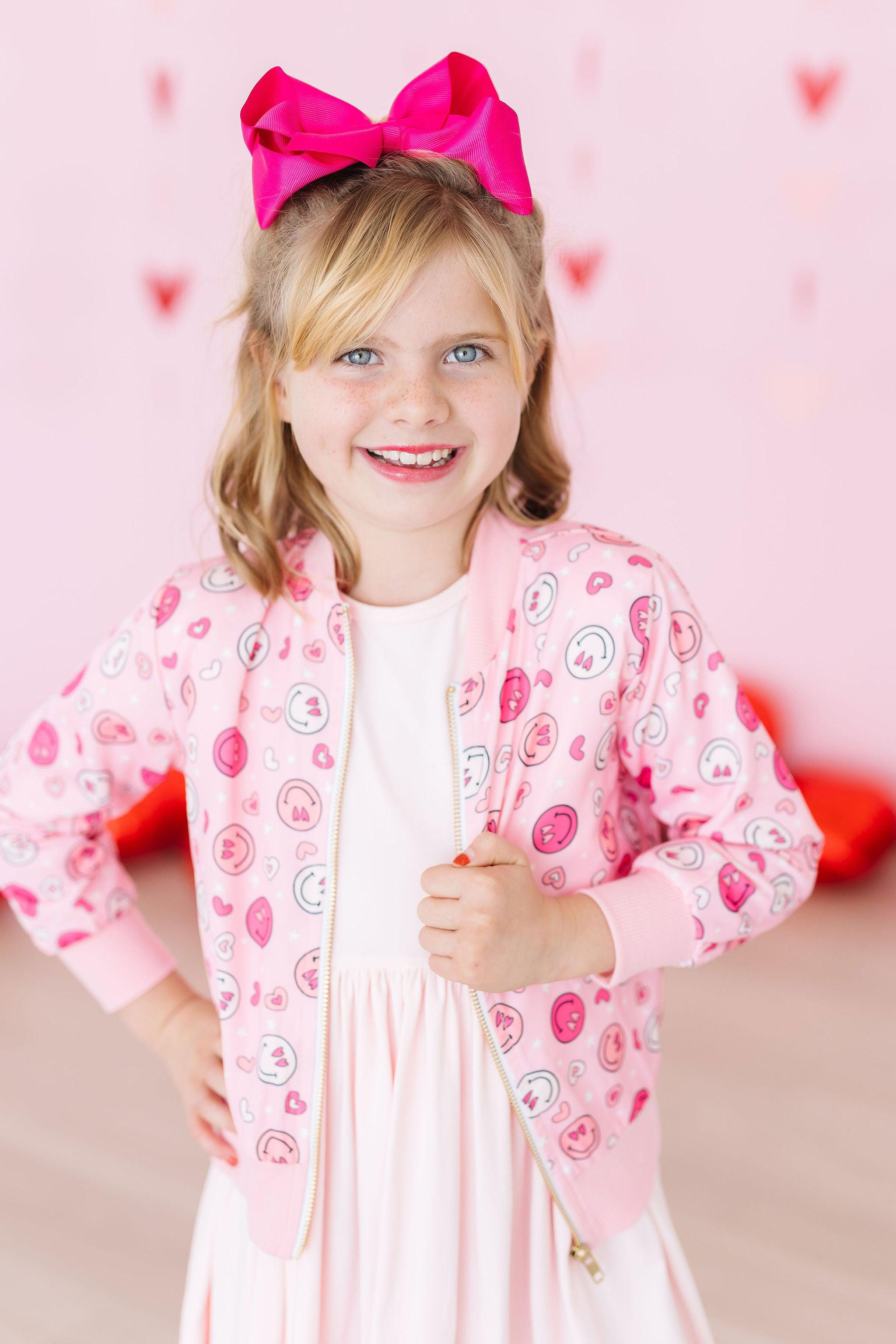 You Make Me Happy Girls Satin Jacket