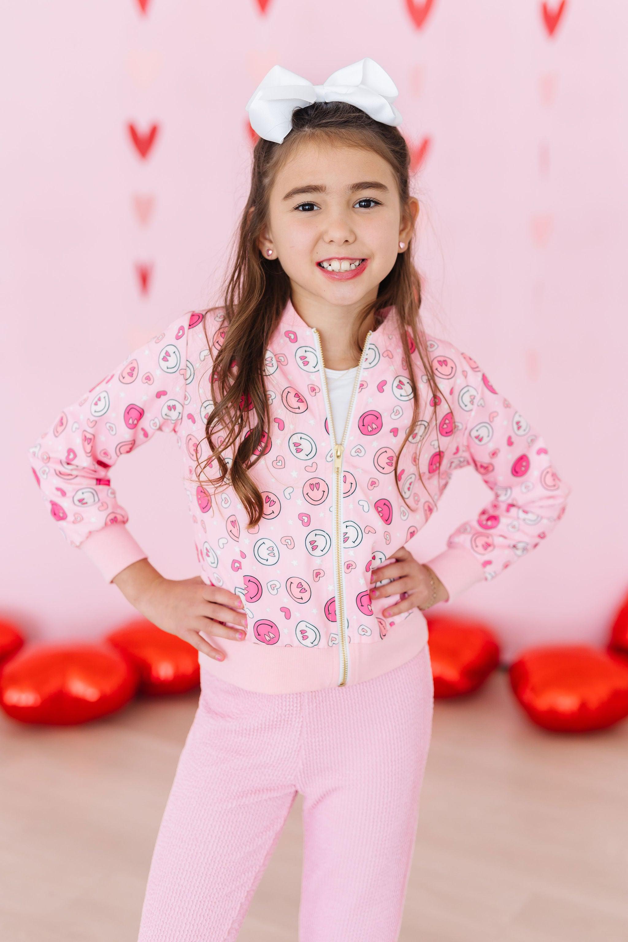 You Make Me Happy Girls Satin Jacket