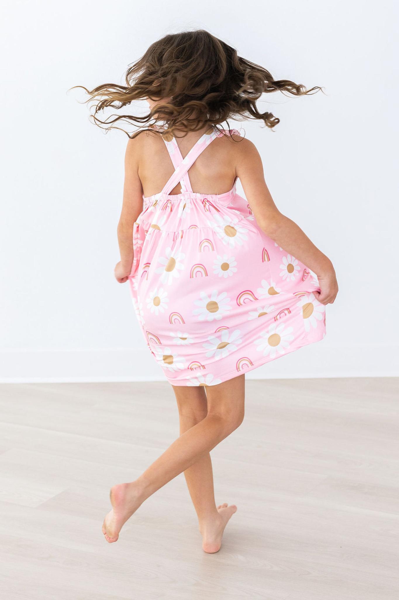 Sunshine Ruffle Cross Back Dress