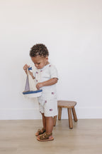 Boys Flag Button Short Set