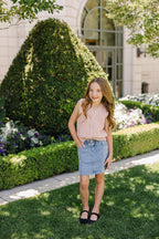 Pink Knit Button Down Vest