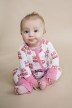 Baby Girl Lil Sis Bamboo Zip Pajama Romper