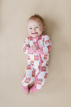 Baby Girl Lil Sis Bamboo Zip Pajama Romper