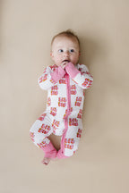 Baby Girl Lil Sis Bamboo Zip Pajama Romper