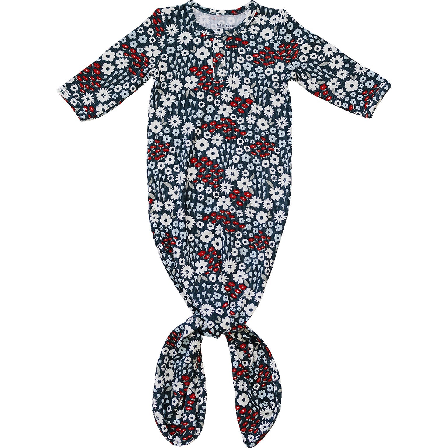 Baby Girl Americana Floral Bamboo Knot Gown