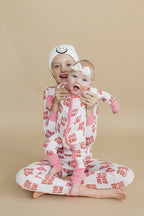 Baby Girl Lil Sis Bamboo Zip Pajama Romper