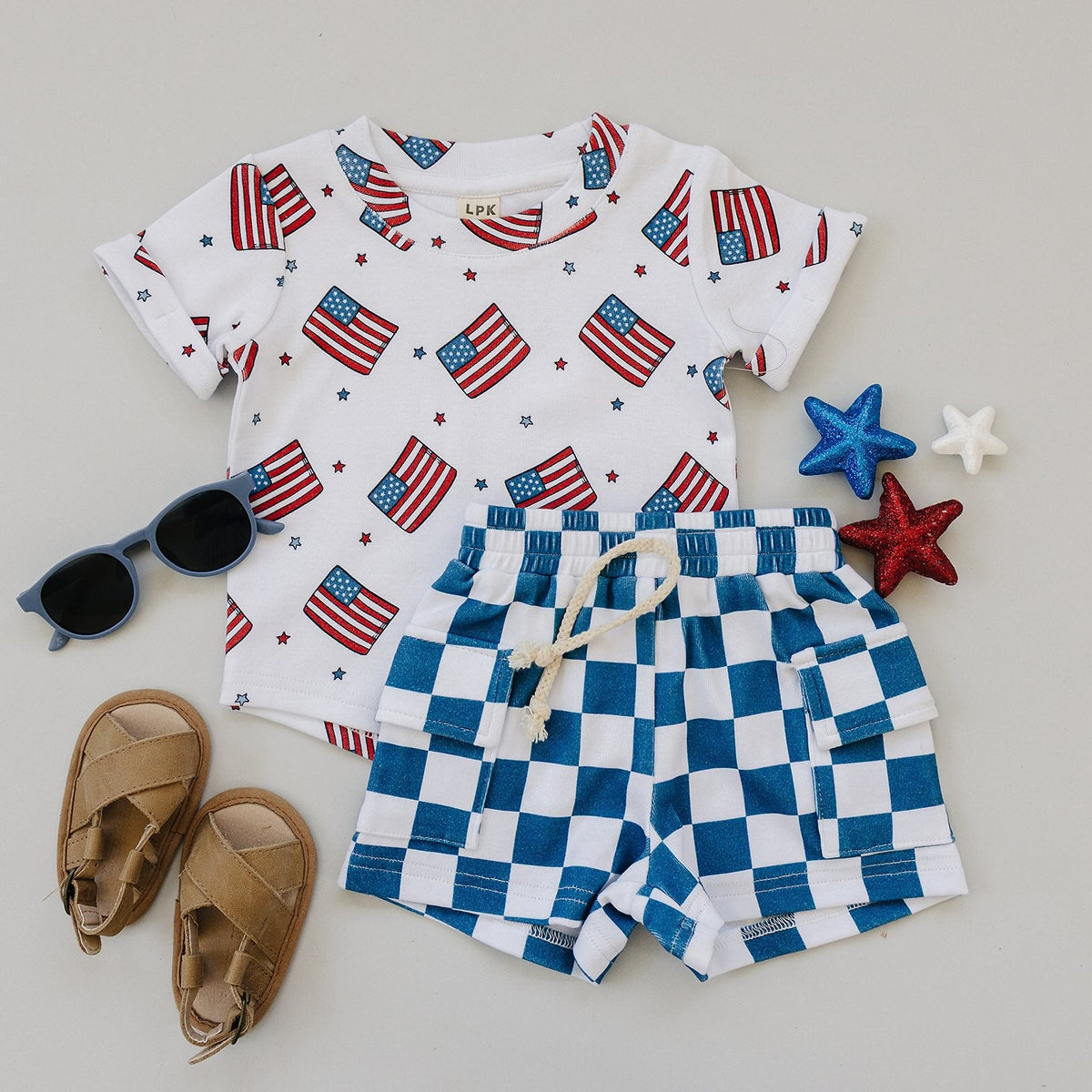 Cargo Shorts Set | Patriotic Vibes