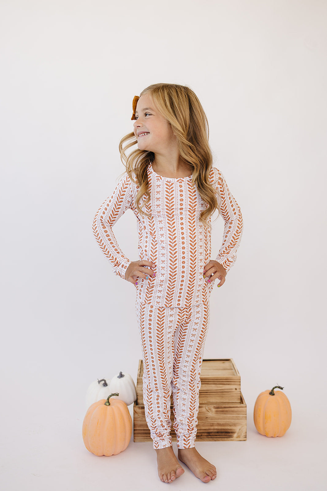 Boho Daisy Bamboo Two-Piece Pajama Set