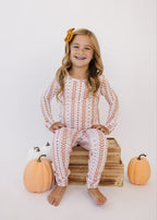 Boho Daisy Bamboo Two-Piece Pajama Set