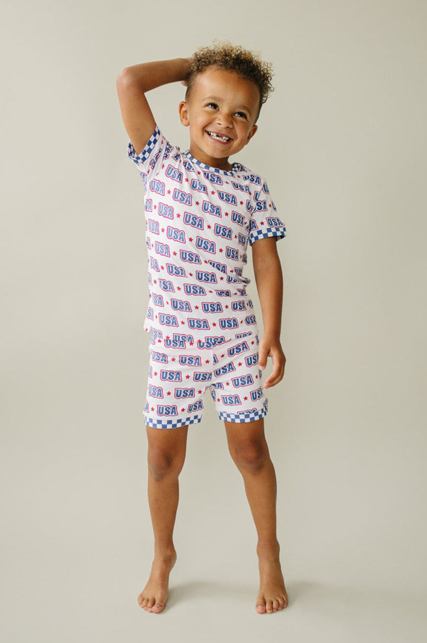 USA Bamboo Shorts Set