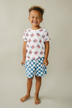 Boy Patriotic Vibes Cargo Shorts Set