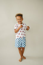 Boy Patriotic Vibes Cargo Shorts Set