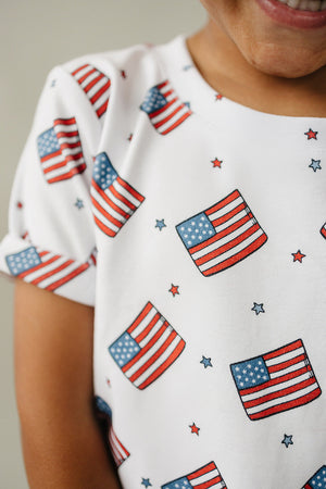 Patriotic Vibes Cargo Shorts Set