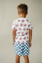 Boy Patriotic Vibes Cargo Shorts Set