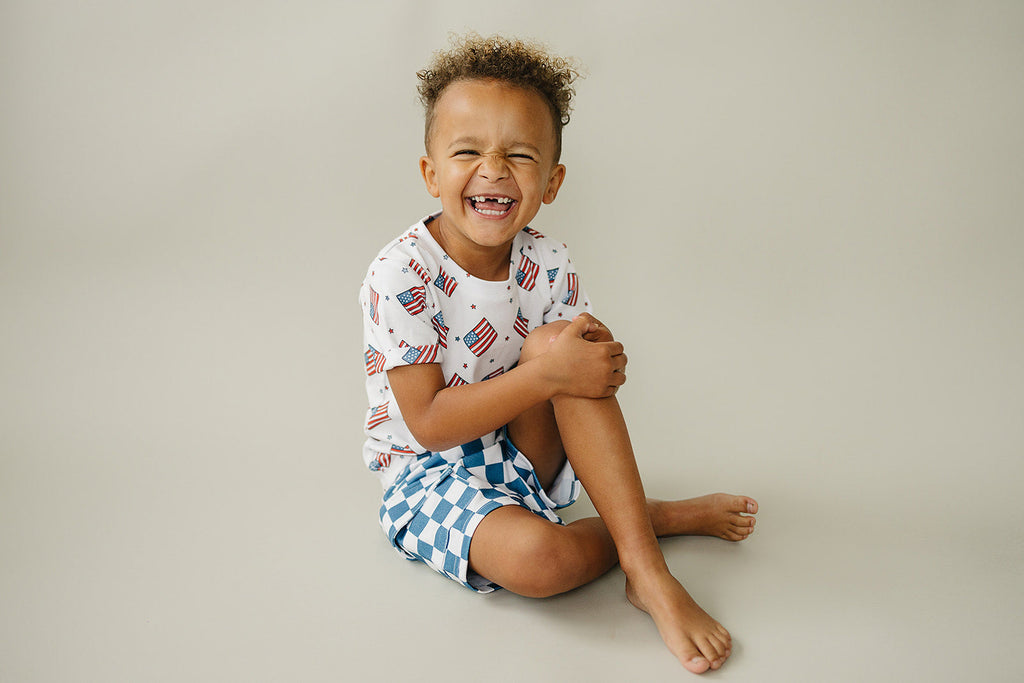 Boy Patriotic Vibes Cargo Shorts Set