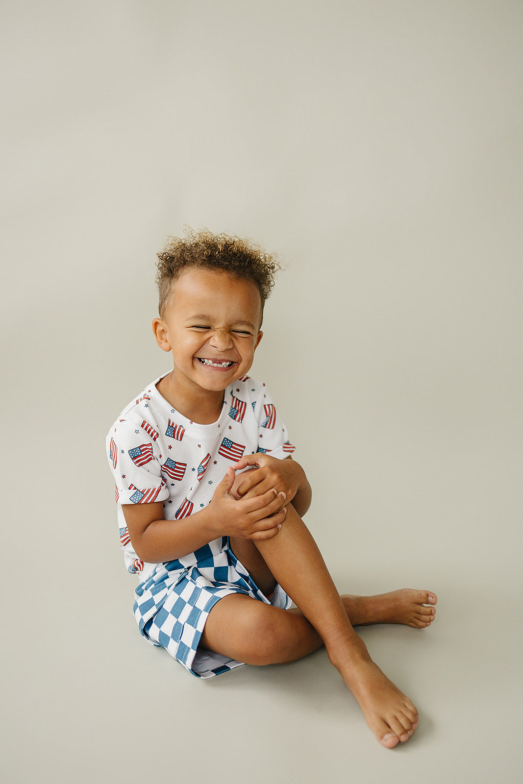 Boy Patriotic Vibes Cargo Shorts Set