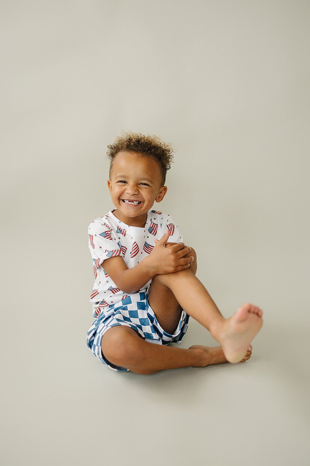Boy Patriotic Vibes Cargo Shorts Set