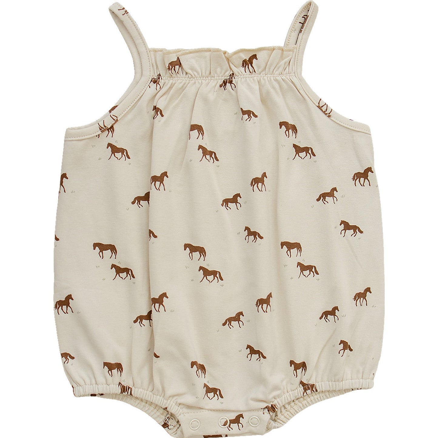 Baby Girl Horse Tank Bubble Romper