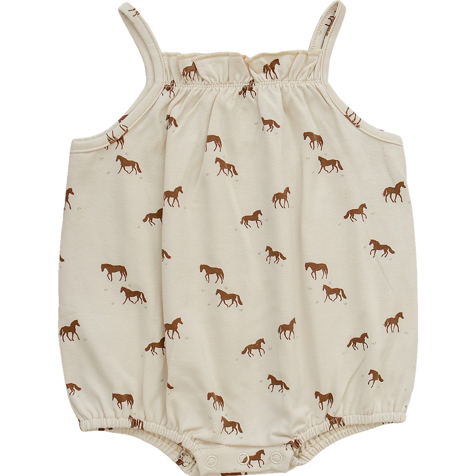 Baby Girl Horse Tank Bubble Romper
