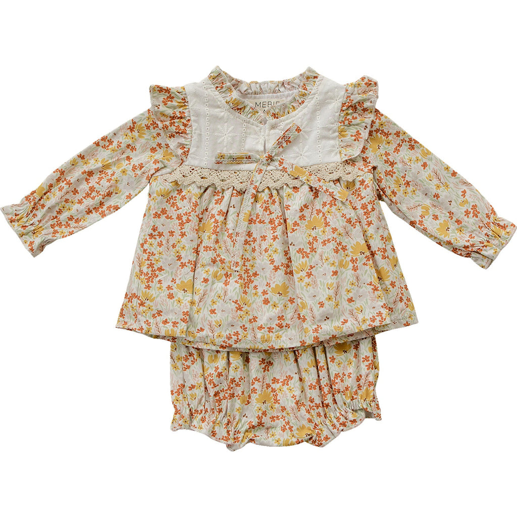 Baby Girl Honey Blossom Bloomer Set