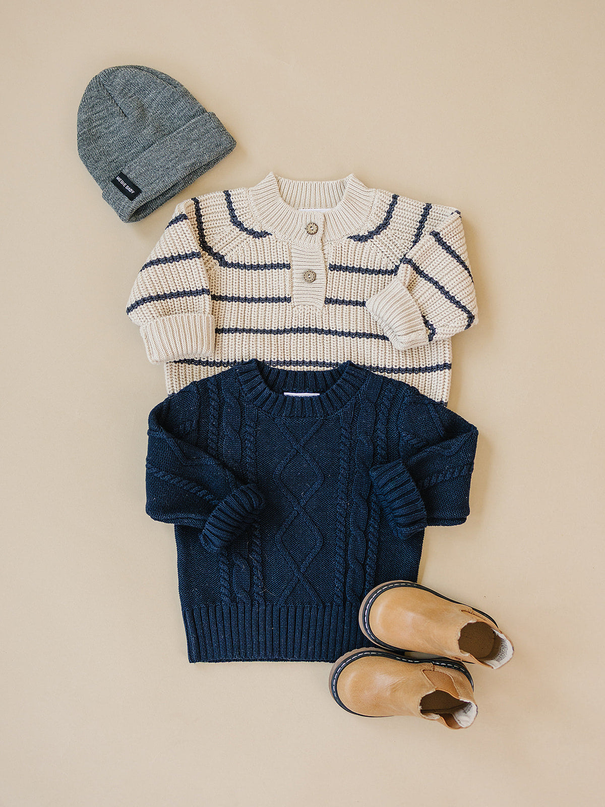 Navy Cable Knit Sweater
