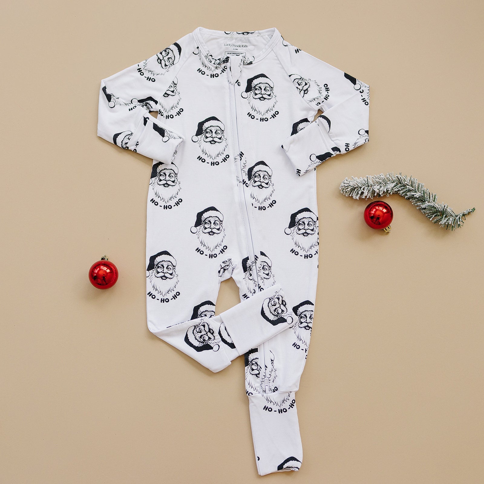 Bamboo Zip Romper | Cool Santa