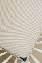 Taupe Stripe Ribbed Bamboo Stretch Crib Sheet