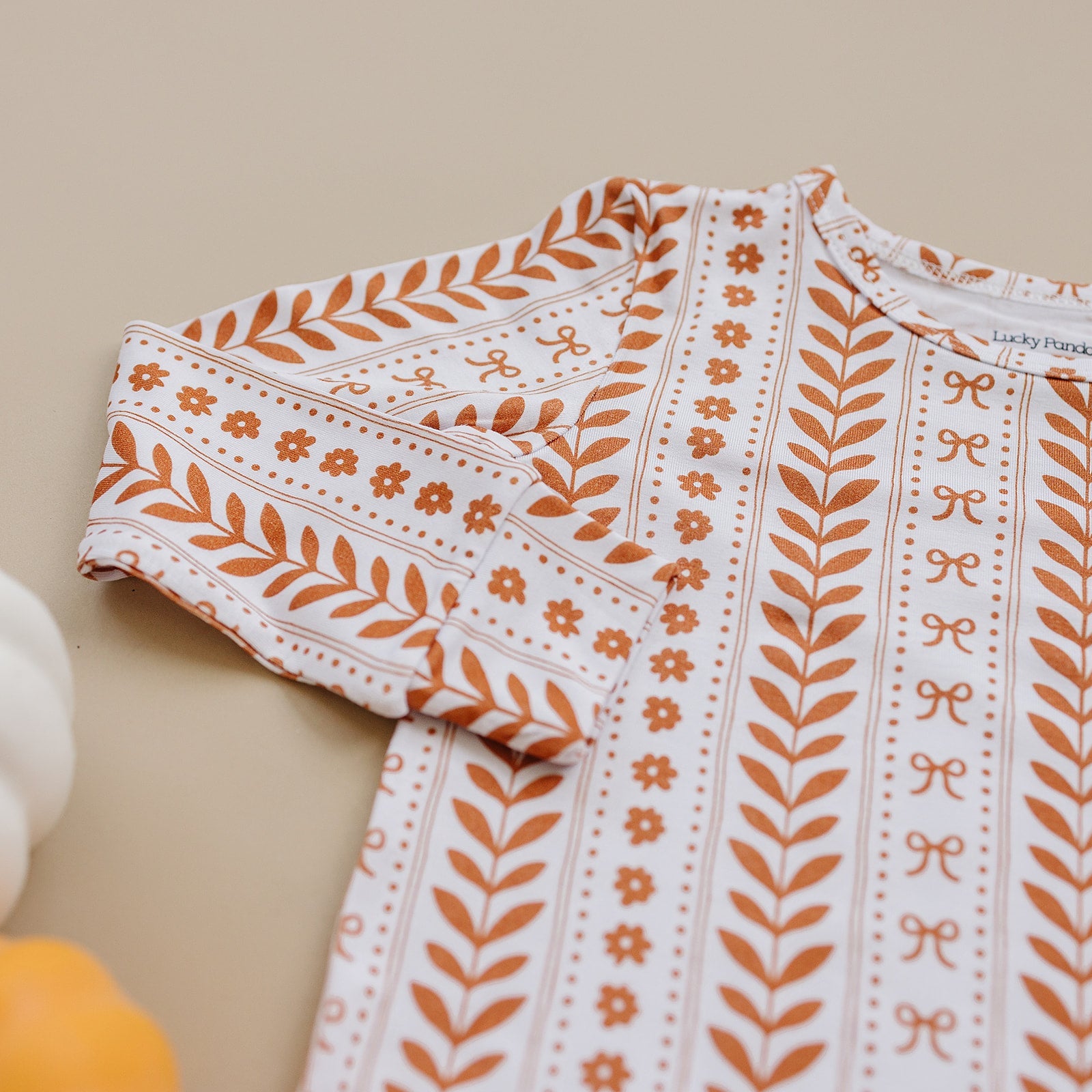Boho Daisy Bamboo Two-Piece Pajama Set