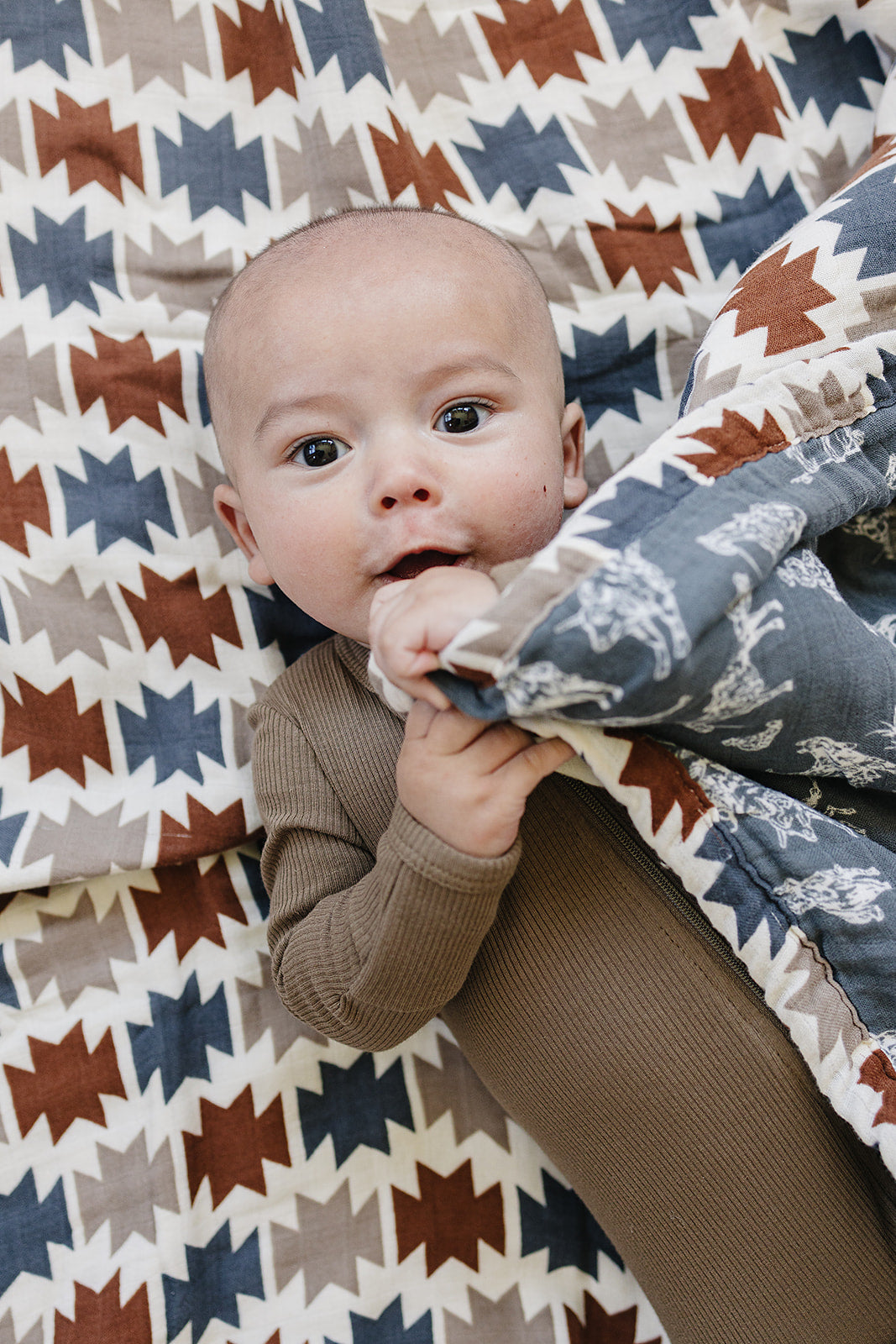 Cocoa Organic Cotton Ribbed Zipper Pajama