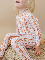 Boho Daisy Bamboo Two-Piece Pajama Set