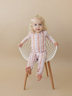 Boho Daisy Bamboo Two-Piece Pajama Set