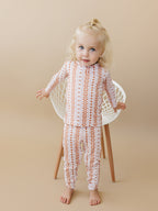 Boho Daisy Bamboo Two-Piece Pajama Set