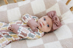 Baby Girl Dusty Rose Bunny Bamboo Zipper