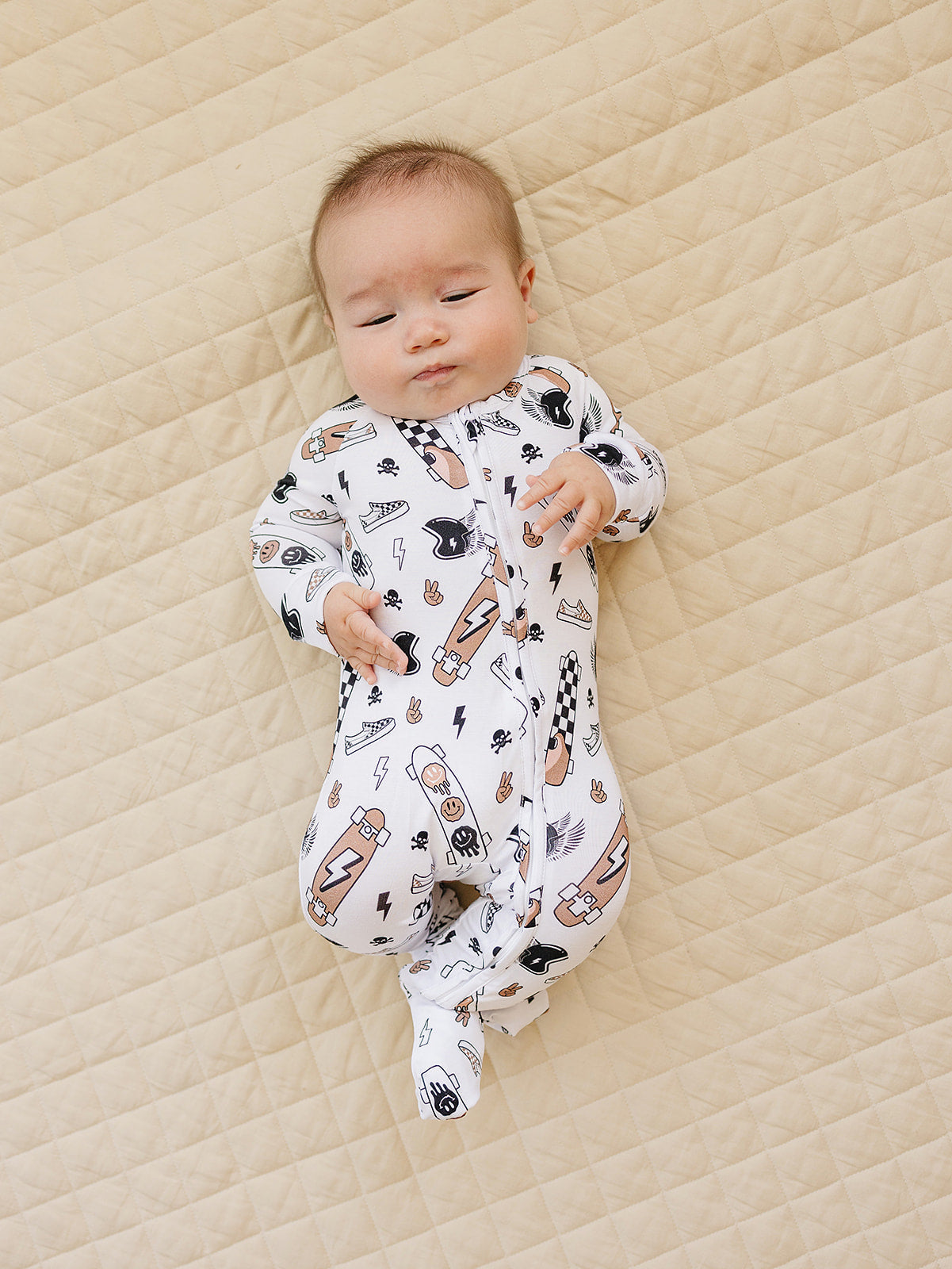 Bamboo Zip Romper | Skater