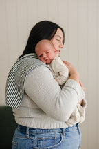 Green Stripes Muslin Burp Cloth