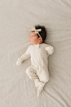 Vanilla Organic Cotton Zipper Pajamas