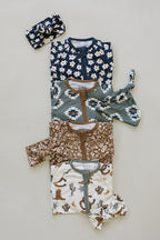 Southwest Aztec Ribbed Bamboo Zipper Pajama