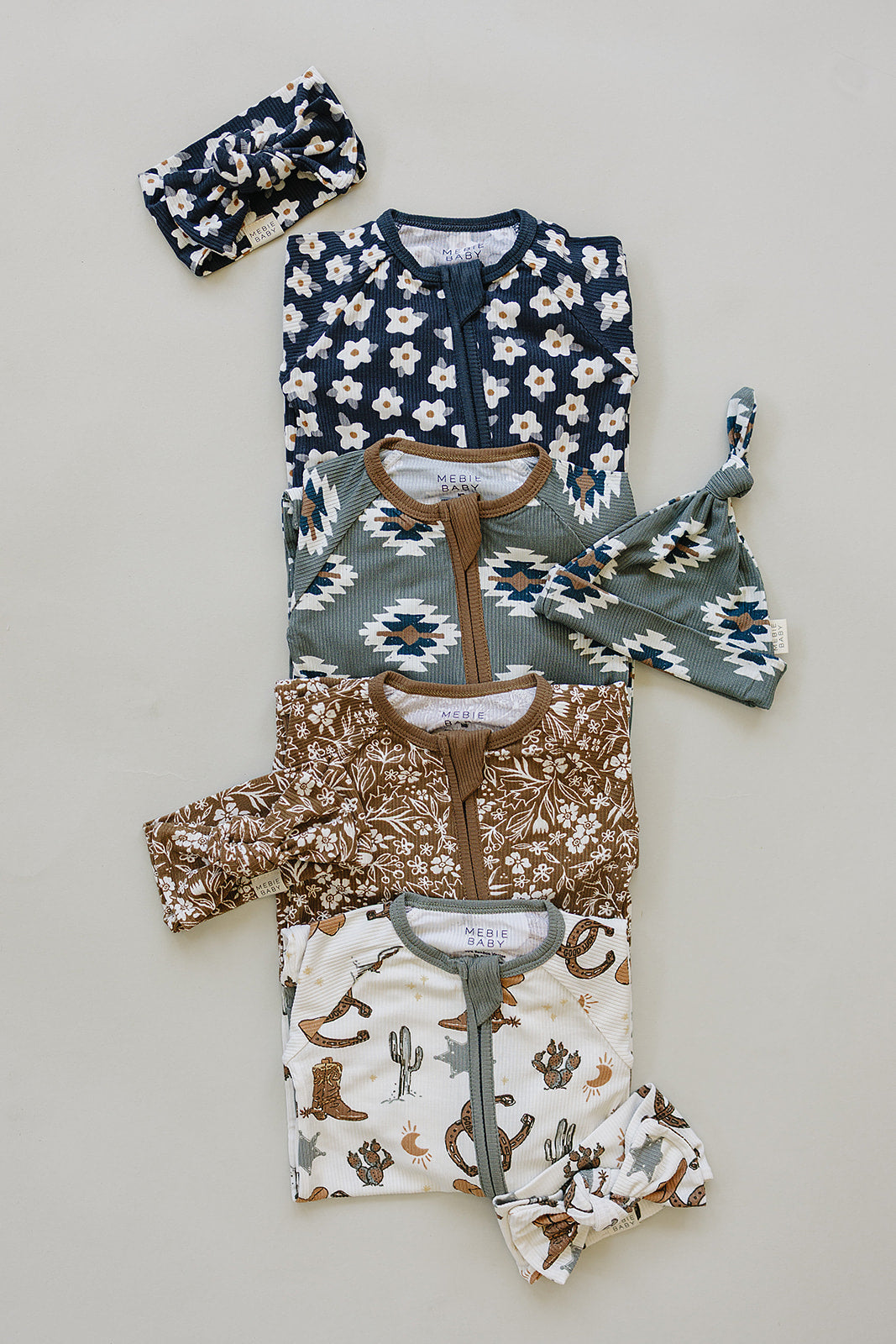 Southwest Aztec Ribbed Bamboo Zipper Pajama