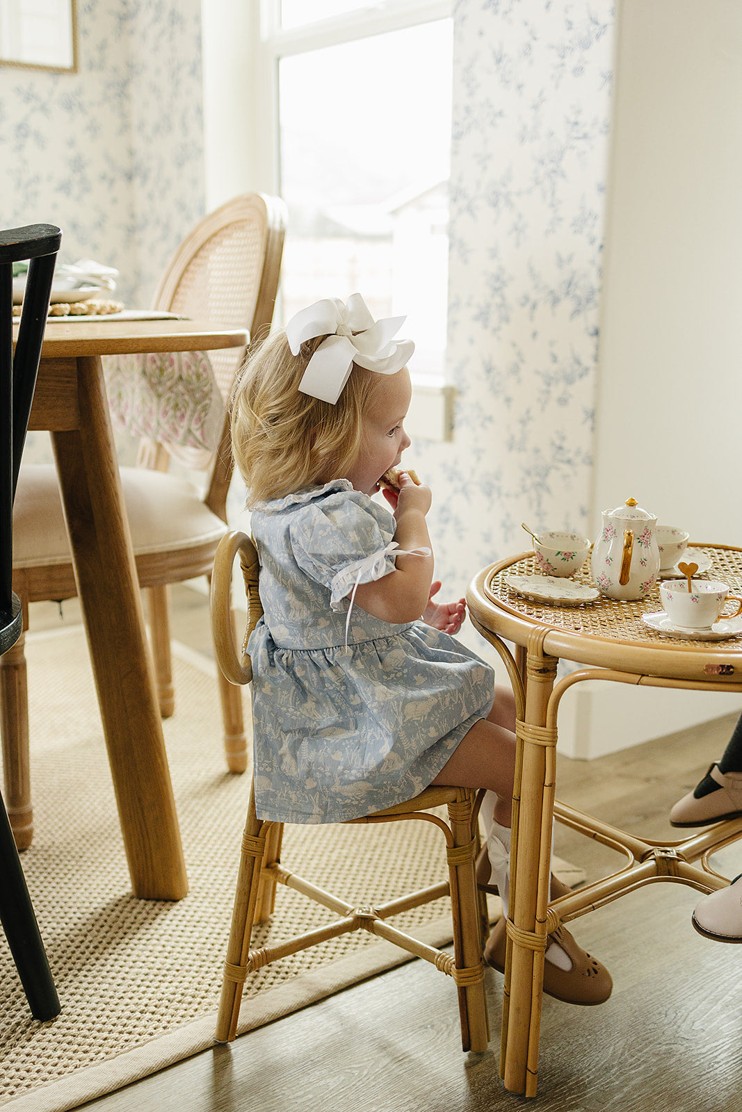 Baby Girl Blue Bunny Bloomer Set