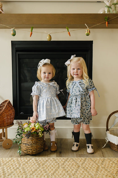 Baby Girl Blue Bunny Bloomer Set